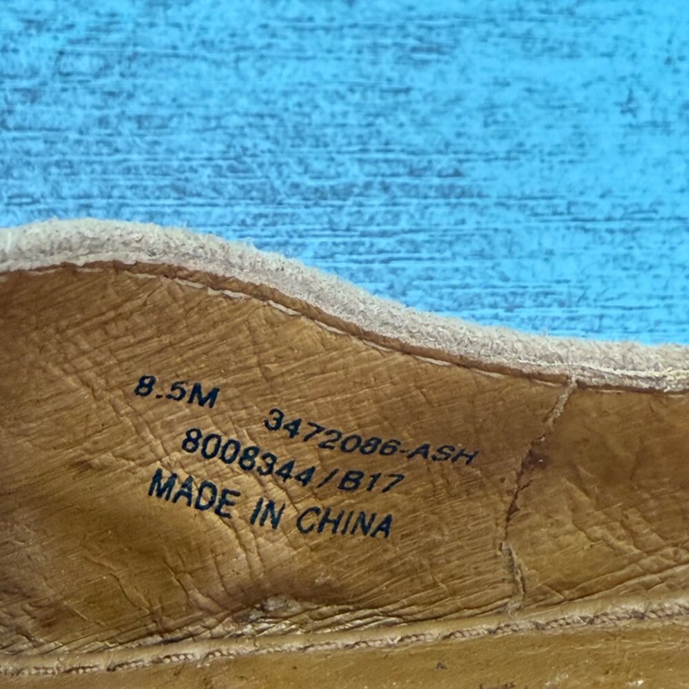 Frye Sienna Grommet Ankle Ballet Flat Suede with Grommet Accents Tan Sz 8.5 - Picture 9 of 10